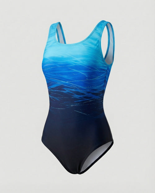 Women's Athletic One-Piece Swimsuit – Quick-Dry Sport Swimwear