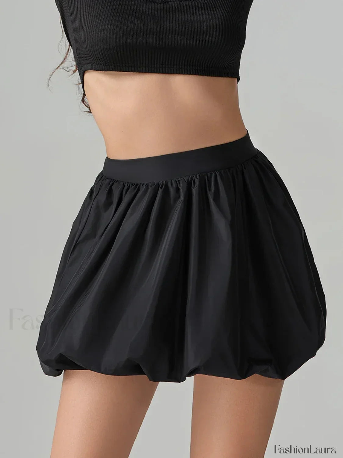 Puffball Pleated High Waist Skirt