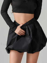 Puffball Pleated High Waist Skirt