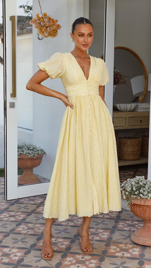 Women's Elegant Button-Front Flowy Maxi Dress – Chic Summer Gown