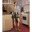 Retro Dyed Comfort Denim Skirt