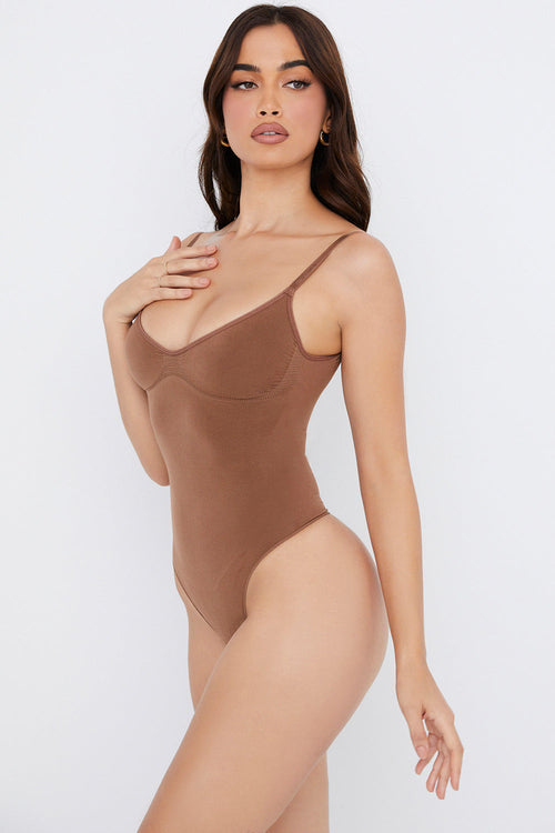 Sculpting Thong Bodysuit – Mocha