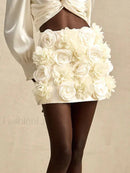Spliced Appliques Party Skirt