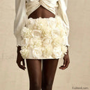 Spliced Appliques Party Skirt