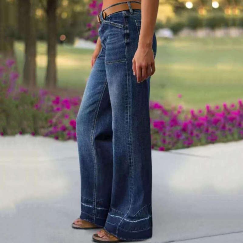 Women's Vintage Wide Leg Jeans – High Waist Loose Denim Pants