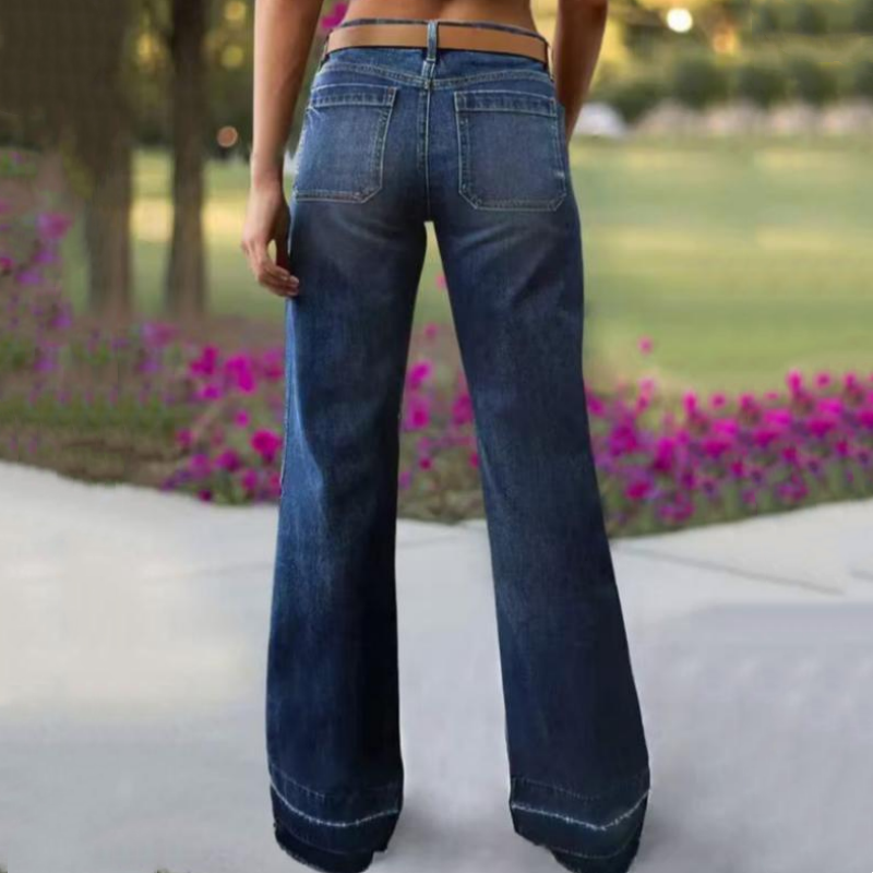 Women's Vintage Wide Leg Jeans – High Waist Loose Denim Pants