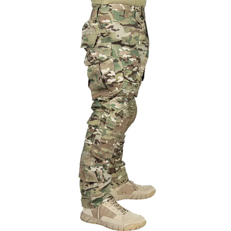 Men’s Multicam Tactical Combat Pants With Knee Pads – Durable Cargo Trousers