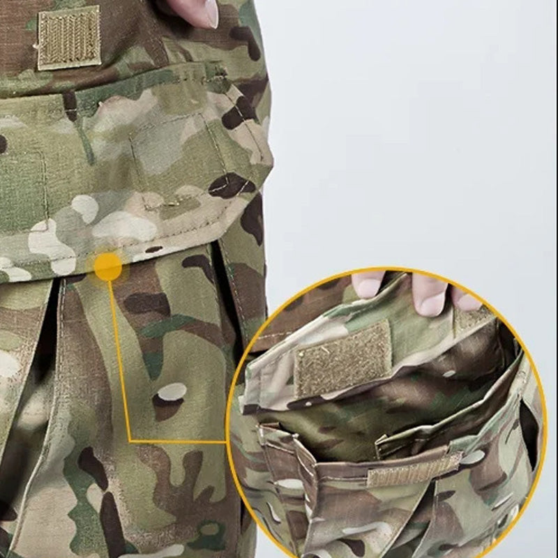 Men’s Multicam Tactical Combat Pants With Knee Pads – Durable Cargo Trousers