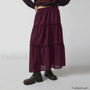 Tiered Flowy Maxi Beach Skirt
