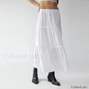 Tiered Flowy Maxi Beach Skirt