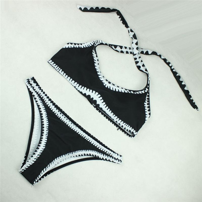 Johana® | Black And White Bandeau Bikini