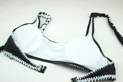 Johana® | Black And White Bandeau Bikini