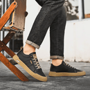Men’s White Lace-Up Leather Sneakers – Classic Casual Comfort Shoes