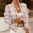 Women's Vintage Zip-Up Jacket – Casual Stand Collar Retro Jacket