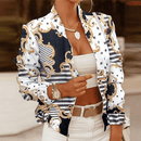 Women's Vintage Zip-Up Jacket – Casual Stand Collar Retro Jacket