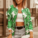 Women's Vintage Zip-Up Jacket – Casual Stand Collar Retro Jacket