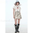 Y2K Ripped Pocket A-Line Skirt